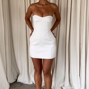 House of CB Mimi white mini dress - new without tags

size medium, FULLER cup